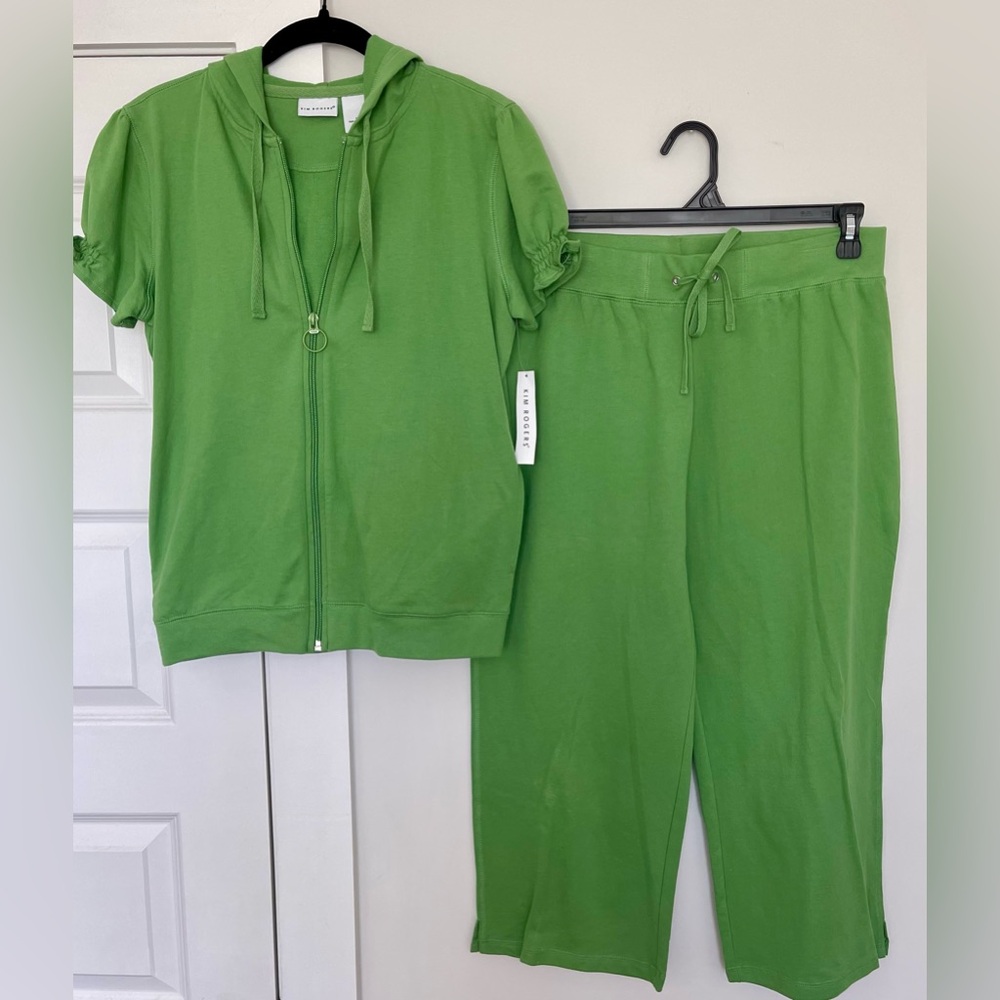Kim Rogers Green Women 2pc Lounge Set Size Large NWT
